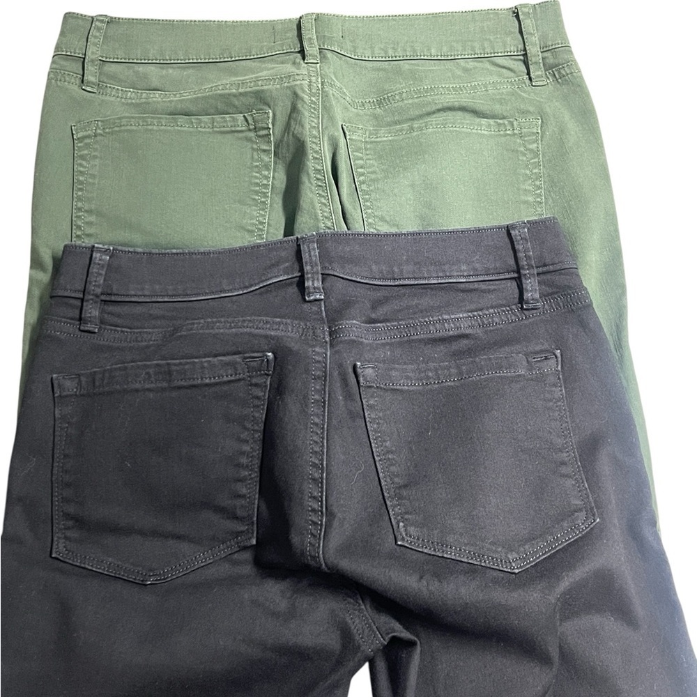 2 LOFT Dark Green Straight Leg Women's Jeans size 2